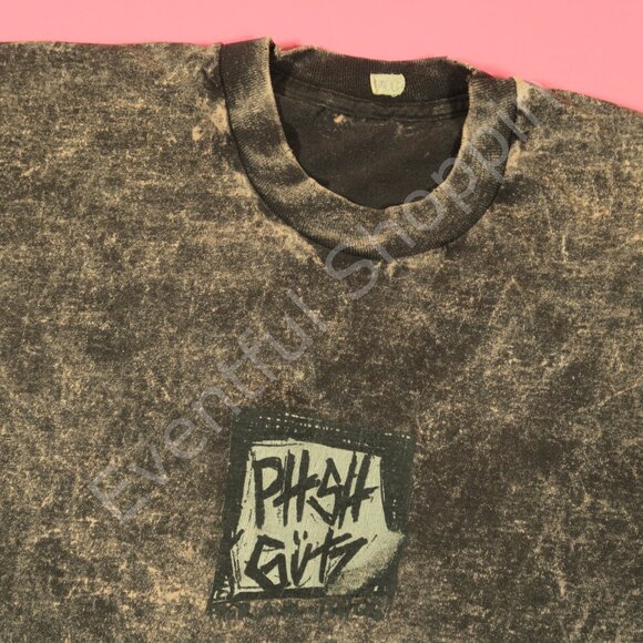 Vintage Phish Shirt Mens M Brown Acid Wash Phish Guts Single Stitch 90s Tee T